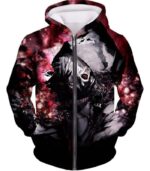 Tokyo Ghoul Ghoul Cannibal Ken Kaneki Cool Printed Hoodie - Zip Up Hoodie