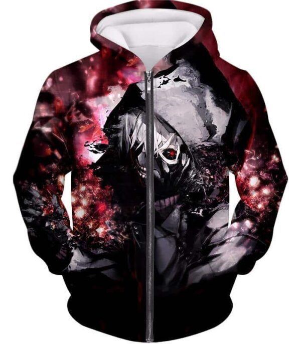 Tokyo Ghoul Ghoul Cannibal Ken Kaneki Cool Printed Zip Up Hoodie