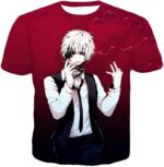 Tokyo Ghoul Ghoul Ken Kaneki Red Promo Hoodie - T-Shirt