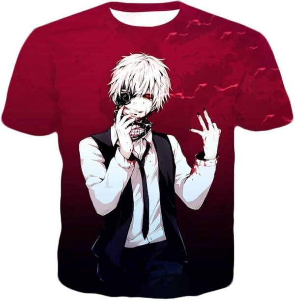 Tokyo Ghoul Ghoul Ken Kaneki Red Promo Hoodie - T-Shirt