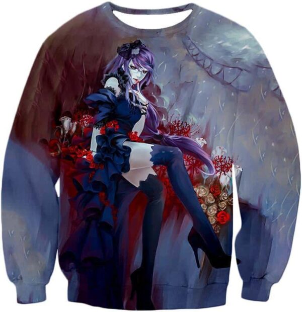 Tokyo Ghoul Ghoul Rize Kamishiro Anime Art Printed Hoodie - Sweatshirt