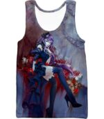 Tokyo Ghoul Ghoul Rize Kamishiro Anime Art Printed Hoodie - Tank Top