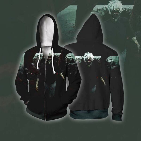 Tokyo Ghoul Hoodie - Chain Ken Kaneki  Zip Up Hoodie Jacket