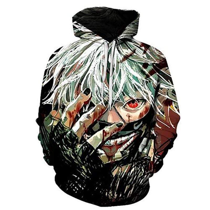 Tokyo Ghoul Hoodie - Kaneki's Red Eye & Mask Hoodie