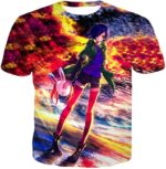 Tokyo Ghoul Hoodie - Tokyo Ghoul Cute Anime Girl Touka Kirishima Art Printed Hoodie - T-Shirt