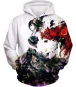 Tokyo Ghoul Hoodie - Tokyo Ghoul Exclusive Touka Kirishima Fan Art Graphic White Hoodie - Hoodie