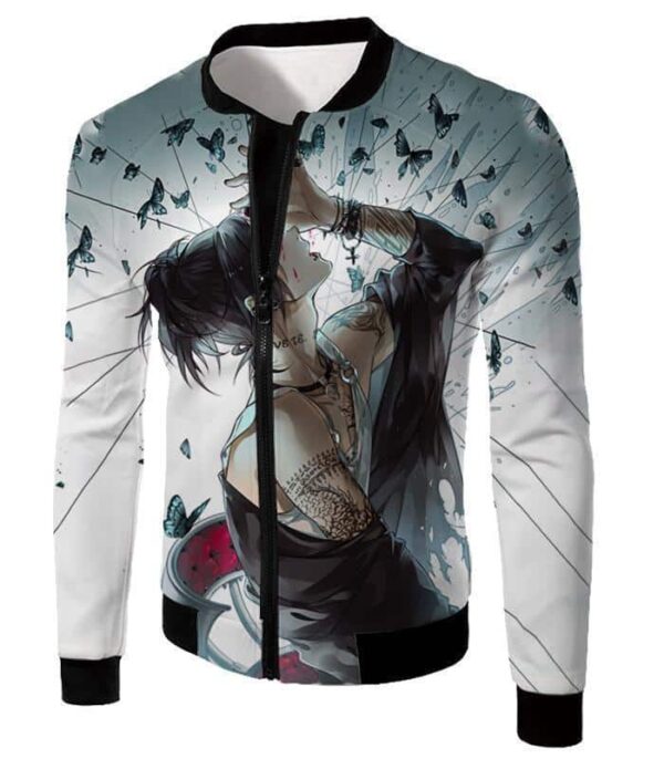 Tokyo Ghoul Hoodie - Tokyo Ghoul Ghoul No Face Uta Anime Print Hoodie - Jacket