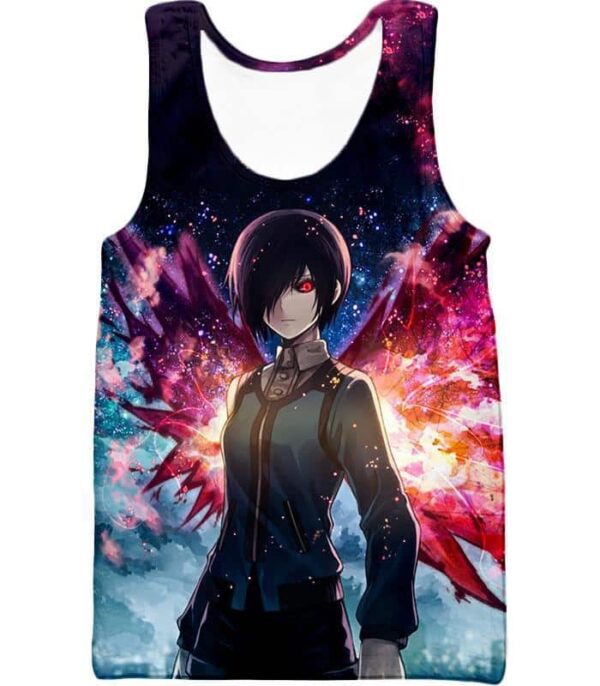 Tokyo Ghoul Hoodie - Tokyo Ghoul Girl Touka Kirishima Graphic Action Hoodie - Tank Top