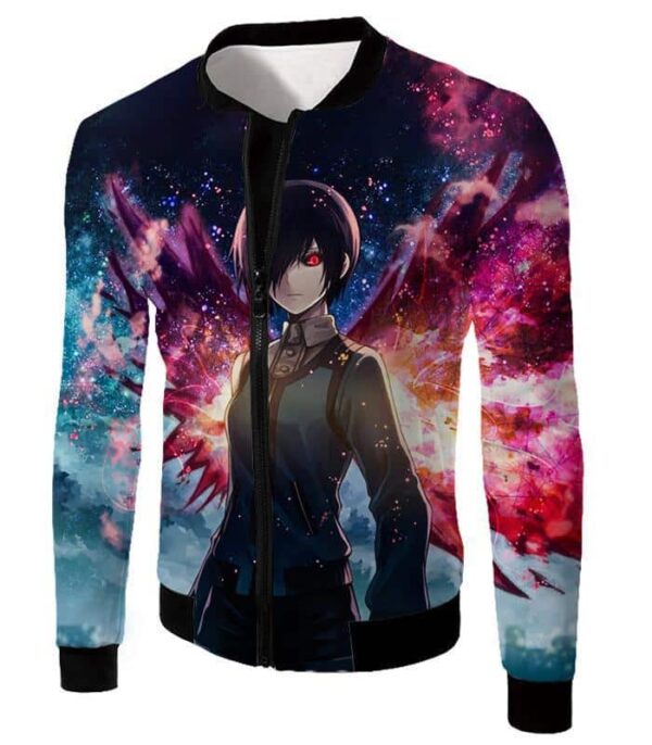 Tokyo Ghoul Hoodie - Tokyo Ghoul Girl Touka Kirishima Graphic Action Hoodie - Jacket