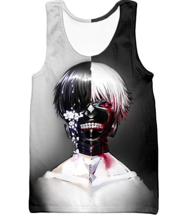 Tokyo Ghoul Hoodie - Tokyo Ghoul Half Human Half Ghoul Ken Kaneki Graphic Hoodie - Tank Top