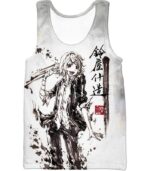 Tokyo Ghoul Hoodie - Tokyo Ghoul Juuzou Suzuya Ghoul Investigator Sketch White Hoodie - Tank Top