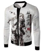 Tokyo Ghoul Hoodie - Tokyo Ghoul Juuzou Suzuya Ghoul Investigator Sketch White Hoodie - Jacket