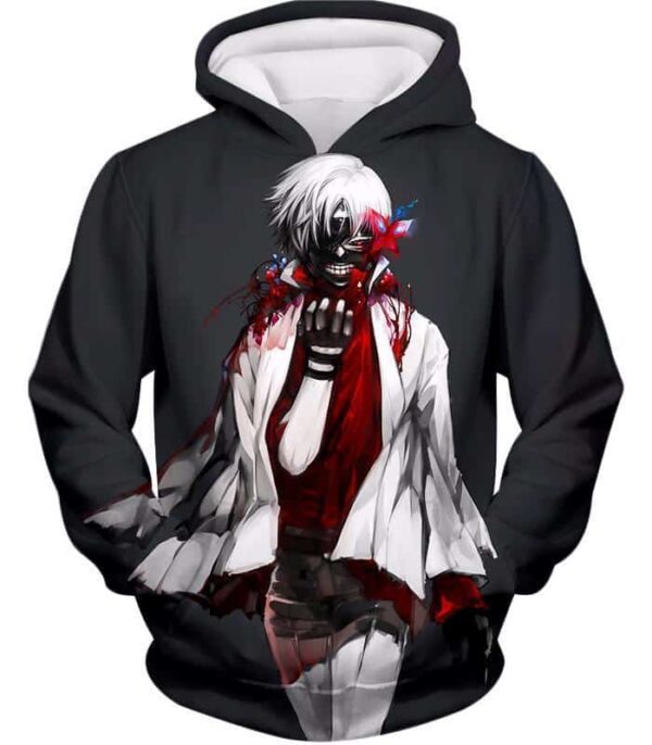 Tokyo Ghoul Hoodie - Tokyo Ghoul Sasaki Haise Graphic Black Hoodie