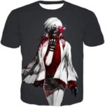 Tokyo Ghoul Hoodie - Tokyo Ghoul Sasaki Haise Graphic Black Hoodie - T-Shirt