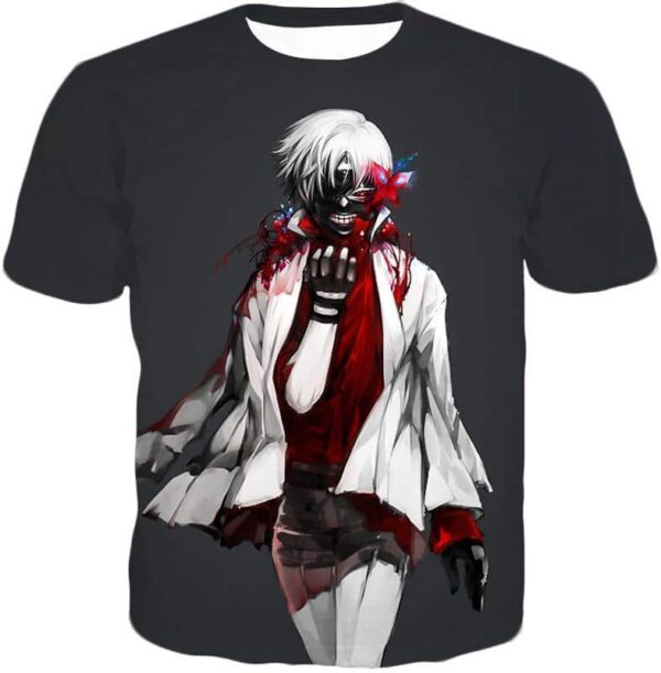 Tokyo Ghoul Hoodie - Tokyo Ghoul Sasaki Haise Graphic Black Hoodie - T-Shirt