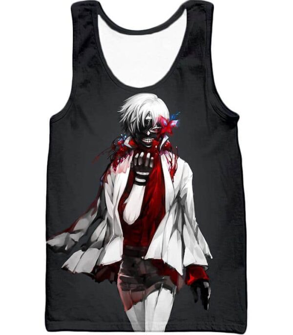 Tokyo Ghoul Hoodie - Tokyo Ghoul Sasaki Haise Graphic Black Hoodie - Tank Top