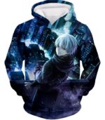 Tokyo Ghoul Hoodie - Tokyo Ghoul Super Anime Hero Ken Kaneki Aka Eyepatch Graphic Hoodie