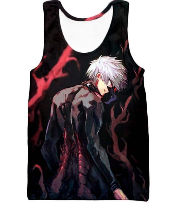 Tokyo Ghoul Hoodie - Tokyo Ghoul Super Ghoul Ken Kaneki The Black Reaper Hoodie - Tank Top