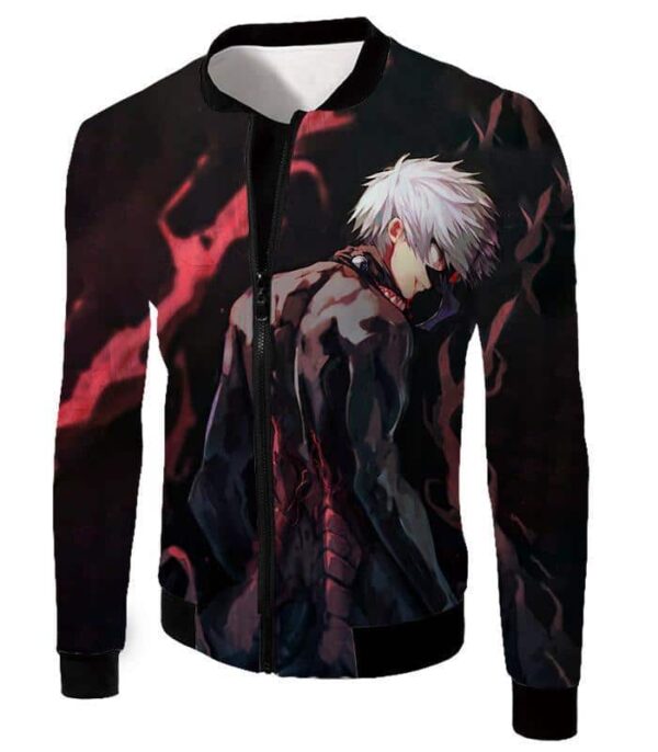 Tokyo Ghoul Hoodie - Tokyo Ghoul Super Ghoul Ken Kaneki The Black Reaper Hoodie - Jacket