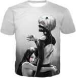 Tokyo Ghoul Hoodie - Tokyo Ghoul Tokyo Ghoul Black And White Ken Kaneki Animation Hoodie - T-Shirt