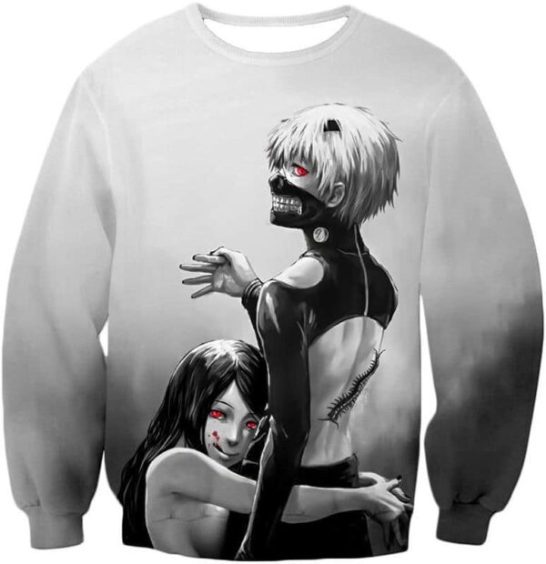 Tokyo Ghoul Hoodie - Tokyo Ghoul Tokyo Ghoul Black And White Ken Kaneki Animation Hoodie - Sweatshirt