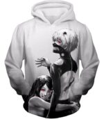 Tokyo Ghoul Hoodie - Tokyo Ghoul Tokyo Ghoul Black And White Ken Kaneki Animation Hoodie - Hoodie