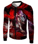 Tokyo Ghoul Hoodie - Tokyo Ghoul Tokyo Ghoul Two Souls Rize And Kaneki  Graphic Hoodie - Jacket