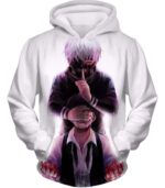 Tokyo Ghoul Human Turned Ghoul Ken Kaneki White Hoodie - Anime Hoodie