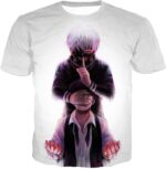 Tokyo Ghoul Human Turned Ghoul Ken Kaneki White Hoodie - Anime Hoodie - T-Shirt