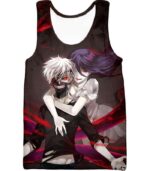 Tokyo Ghoul Kaneki And Rize Cool Action Black Hoodie  - Anime Hoodie - Tank Top