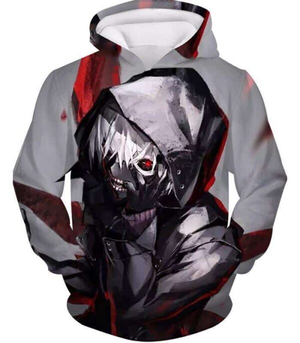 Tokyo Ghoul Kaneki Ken Zip Up Hoodie - Tokyo Ghoul 3D Zip Up Hoodies And Clothing Hoodie - Hoodie