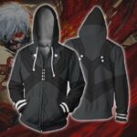 Tokyo Ghoul Ken Kaneki Cosplay Zip Up Hoodie