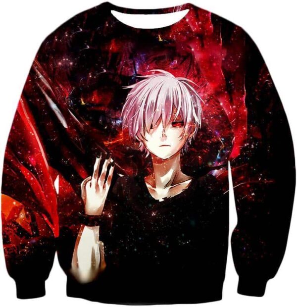 Tokyo Ghoul Ken Kaneki Ghoul Promo Zip Up Hoodie - Anime Hoodie - Sweatshirt