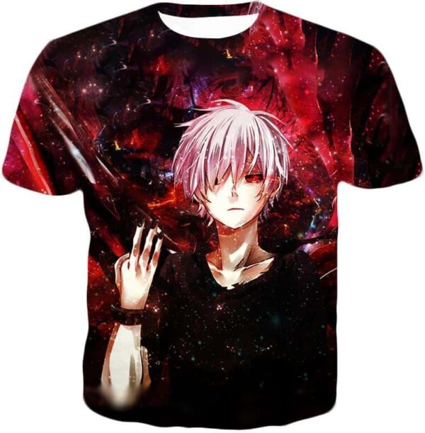 Tokyo Ghoul Ken Kaneki Ghoul Promo Zip Up Hoodie - Anime Hoodie - T-Shirt