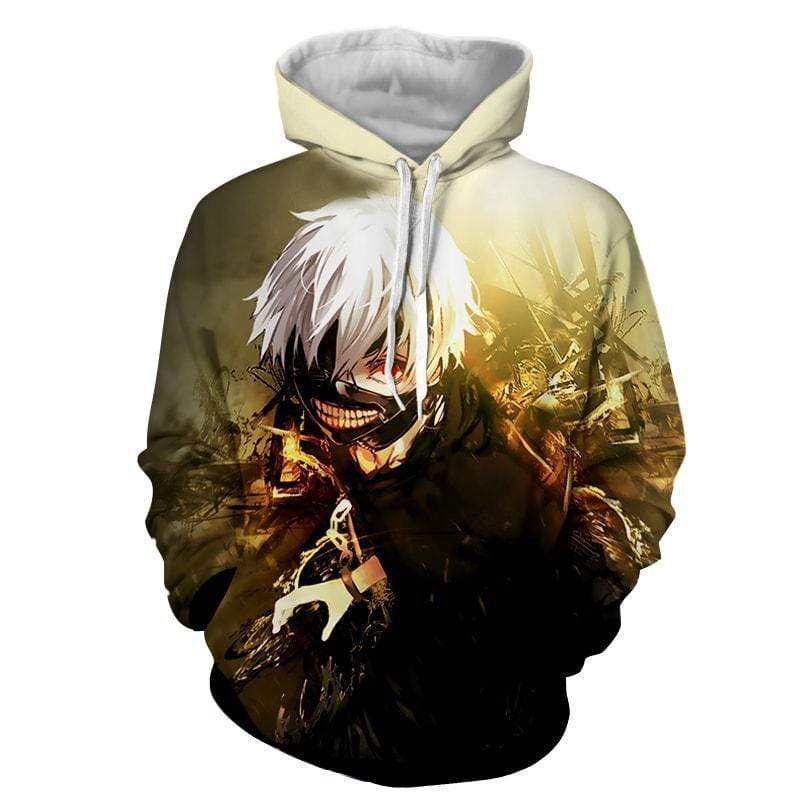 Tokyo Ghoul Ken Kaneki Mask Hoodie  - Tokyo Ghoul 3D Premium Hoodie