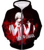 Tokyo Ghoul Ken Kaneki Tokyo Ghoul Black Promo Zip Up Hoodie