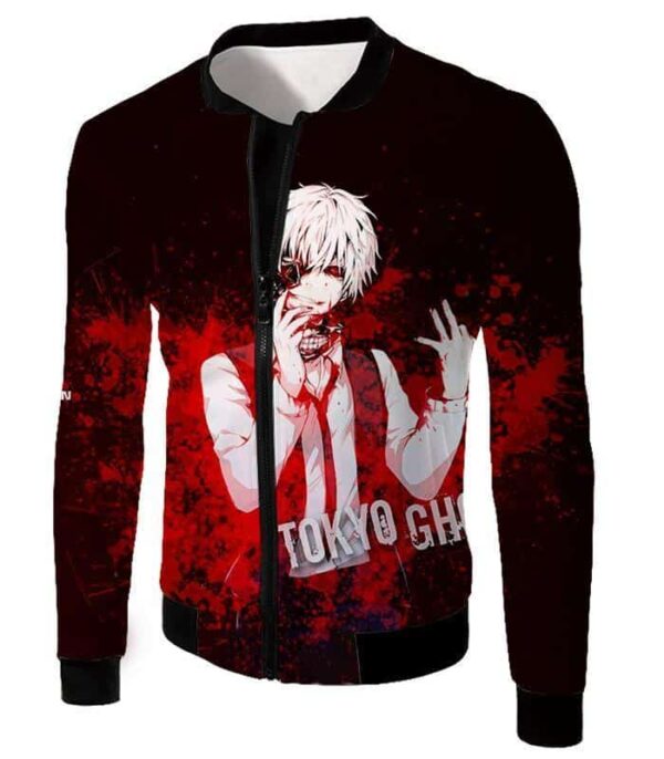 Tokyo Ghoul Ken Kaneki Tokyo Ghoul Black Promo Zip Up Hoodie - Jacket