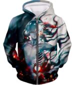 Tokyo Ghoul Losing Spirit Ken Kaneki Super Cool Anime Graphic Promo Hoodie - Zip Up Hoodie