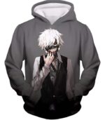 Tokyo Ghoul Masked Kaneki Ken Grey Promo Hoodie - Hoodie