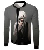 Tokyo Ghoul Masked Kaneki Ken Grey Promo Hoodie - Jacket