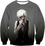 Tokyo Ghoul Masked Kaneki Ken Grey Promo Hoodie - Sweatshirt