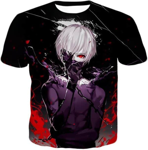 Tokyo Ghoul Masked Ken Kaneki Action Anime Cool Graphic Promo Hoodie - T-Shirt