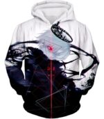 Tokyo Ghoul One Eyed King Kaneki Cool Anime Action Promo Zip Up Hoodie - Hoodie