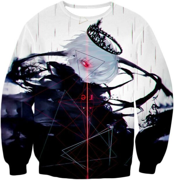 Tokyo Ghoul One Eyed King Kaneki Cool Anime Action Promo Zip Up Hoodie - Sweatshirt