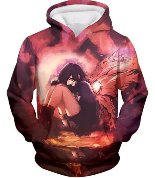 Tokyo Ghoul Protective And Caring Ghoul Kagune Winged Touka Zip Up Hoodie - Hoodie