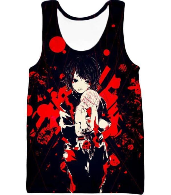 Tokyo Ghoul Super Cool Kid Juuzou Suzuya Blood Scar Pattern Anime Promo Hoodie - Tank Top