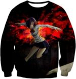 Tokyo Ghoul Super Hot Ghoul Touka Kirishima Black Action Zip Up Hoodie  - Anime Hoodie - Sweatshirt