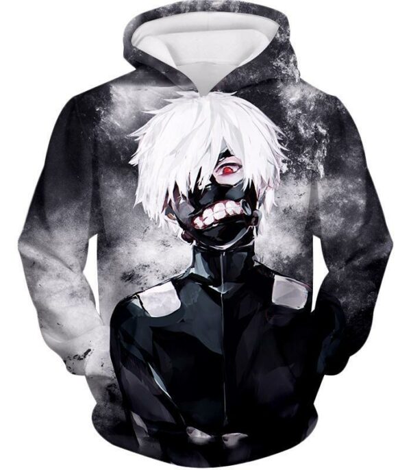 Tokyo Ghoul White Haired Ghoul Ken Kaneki Cool Action Hoodie