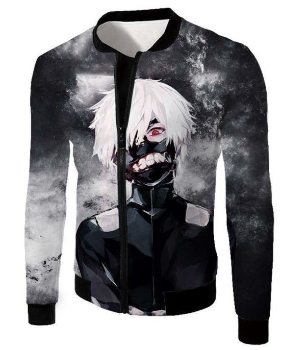 Tokyo Ghoul White Haired Ghoul Ken Kaneki Cool Action Hoodie - Jacket