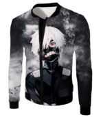 Tokyo Ghoul White Haired Ghoul Ken Kaneki Cool Action Zip Up Hoodie - Jacket